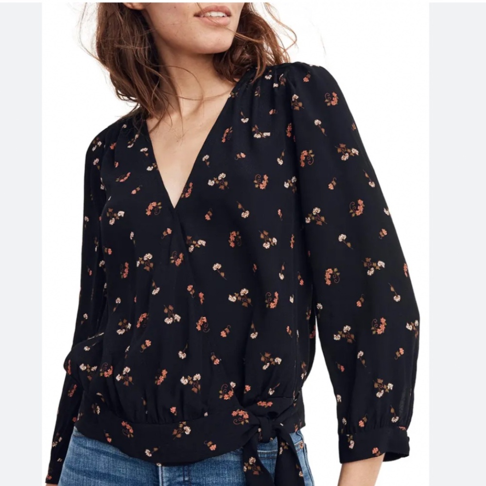 Madewell flower toss floral blouse